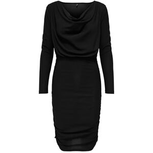 ONLY Onlsansa L/S Waterfall Dress JRS-klänning, svart, XS ONLY Onlsansa L/S Waterfall Dress JRS-klänning, svart, XS