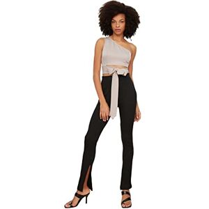 Trendyol Kvinnors tips detaljerade stickade stötar leggings, svart, stor Trendyol Kvinnors tips detaljerade stickade stötar leggings, svart, stor