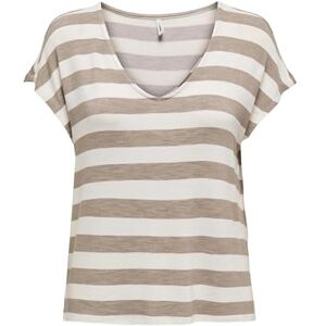 ONLY Kvinnlig topp normalt skuren V-ringad topp, Mocha Meringue 1, 3XL ONLY Kvinnlig topp normalt skuren V-ringad topp, Mocha Meringue 1, 3XL