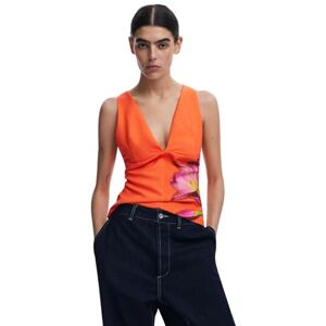 Desigual Blus_fobos T-shirt för kvinnor, Orange, XL Desigual Blus_fobos T-shirt för kvinnor, Orange, XL