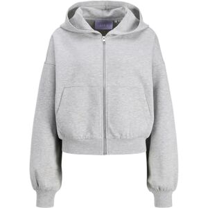 JJXX JACK & JONES Jxzenja RLX Ls Short Scuba Hood SWT, Ljusgrå melange, L JJXX JACK & JONES Jxzenja RLX Ls Short Scuba Hood SWT, Ljusgrå melange, L