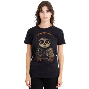 Coco målad affisch med Miguel dödskalle, hector och Ernesto dam t-shirt, svart, X-Large, Svart, XL Coco målad affisch med Miguel dödskalle, hector och Ernesto dam t-shirt, svart, X-Large, Svart, XL