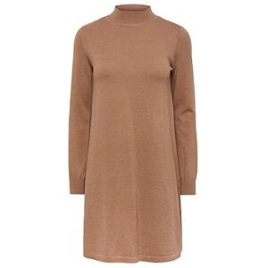 PIECES Dam PCJALINA LS T-Neck Knit Dress Noos BC-klänning, Fossil, S PIECES Dam PCJALINA LS T-Neck Knit Dress Noos BC-klänning, Fossil, S