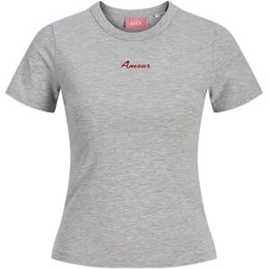 JJXX JACK & JONES Jxgigi STR SS Valentine Tee Jrs, Ljusgrå Melange, M Dam, Ljusgråmelerad, M JJXX JACK & JONES Jxgigi STR SS Valentine Tee Jrs, Ljusgrå Melange, M Dam, Ljusgråmelerad, M