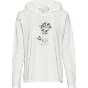 camel active huvtröja för kvinnor med tryck i ekologisk bomull, Vit, XL camel active huvtröja för kvinnor med tryck i ekologisk bomull, Vit, XL