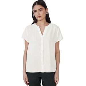 Street One Studio kortärmad blus i enfärgad, Vit, 44 Street One Studio kortärmad blus i enfärgad, Vit, 44
