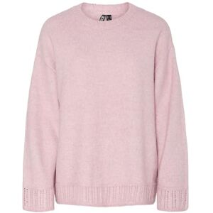 PIECES Pcorly Ls O-hals oversize stickad Pwp Bc, Dawn rosa, XL PIECES Pcorly Ls O-hals oversize stickad Pwp Bc, Dawn rosa, XL