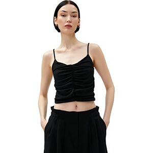 Koton kvinnor Draped linne rem U-hals, Svart (999), S Koton kvinnor Draped linne rem U-hals, Svart (999), S