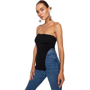 Trendyol Damer rak nollärm smal blus, svart, S Trendyol Damer rak nollärm smal blus, svart, S