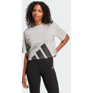 adidas Kvinnor ESSENTIALS BIG LOGO BOYFRIEND T-SHIRT, Medium Grey Heather/Black, L adidas Kvinnor ESSENTIALS BIG LOGO BOYFRIEND T-SHIRT, Medium Grey Heather/Black, L