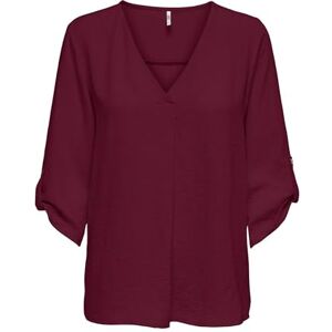 JDY divya Life 3/4 Top WVN Noos, Cabernet, 40 JDY divya Life 3/4 Top WVN Noos, Cabernet, 40