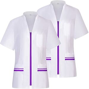 MISEMIYA Paket 2 enheter Sanitär skjorta Kvinna Sanitär Uniform HOSTELERY Uniform 712, lila 21, XXL MISEMIYA Paket 2 enheter Sanitär skjorta Kvinna Sanitär Uniform HOSTELERY Uniform 712, lila 21, XXL