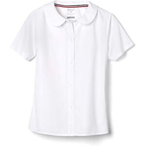 French Toast Kortärmad vävd blus med Peter Pan-krage för flickor, Vit, 12 French Toast Kortärmad vävd blus med Peter Pan-krage för flickor, Vit, 12