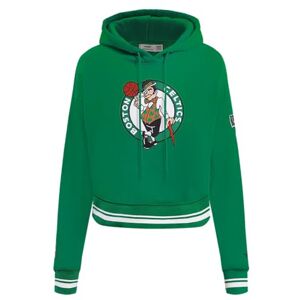 Pro Standard NBA Retro Classics W Rib FLC Cropped Po huvtröja med huva, Kelly Green, L Pro Standard NBA Retro Classics W Rib FLC Cropped Po huvtröja med huva, Kelly Green, L