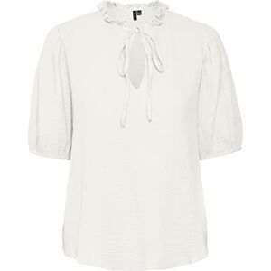 VERO MODA Kvinnlig blus VMNATALI topp, Snövit, S VERO MODA Kvinnlig blus VMNATALI topp, Snövit, S