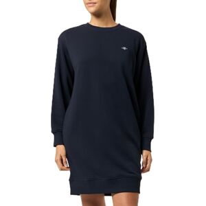 GANT Shield C-Neck Sweat Dress, Kvällsblå, S GANT Shield C-Neck Sweat Dress, Kvällsblå, S