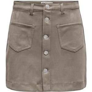 ONLY Onlamazing-Stina Faux Mocka kjol PNT, Valnöt, XXL ONLY Onlamazing-Stina Faux Mocka kjol PNT, Valnöt, XXL