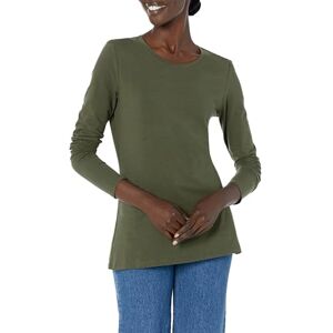 Amazon Essentials Women's Långärmad T-shirt med rund hals klassisk passform (finns i plusstorlek), Olivgrön, L Amazon Essentials Women's Långärmad T-shirt med rund hals klassisk passform (finns i plusstorlek), Olivgrön, L