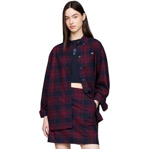Tommy Jeans dam TJW RLX Tartan rutig skjorta EXT DW0DW18878 L/S skjorta, röd (rosa vintercheck), XS, Röd (Rouge vintercheck), XS Tommy Jeans dam TJW RLX Tartan rutig skjorta EXT DW0DW18878 L/S skjorta, röd (rosa vintercheck), XS, Röd (Rouge vintercheck), XS