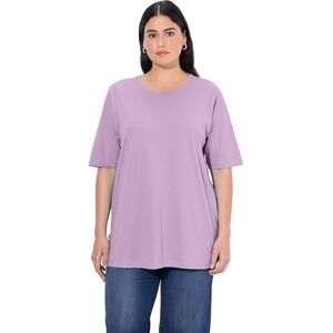 Ulla Popken damer stora storlekar överdimensionerade plus size t-shirt, rund hals, avslappnad, halvärm, Lavendel, 46-48 Ulla Popken damer stora storlekar överdimensionerade plus size t-shirt, rund hals, avslappnad, halvärm, Lavendel, 46-48