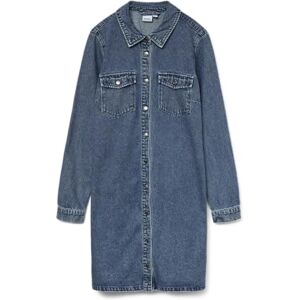 VERO MODA Vmjennie Ls Short Denim Dress Mix Noos jeansklänning, Mellanblå denim, S VERO MODA Vmjennie Ls Short Denim Dress Mix Noos jeansklänning, Mellanblå denim, S