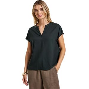 Street One damer delad hals blus i enfärgad, Pine Grove Green, 34 Street One damer delad hals blus i enfärgad, Pine Grove Green, 34