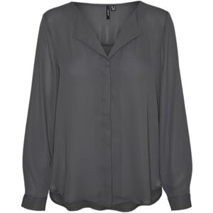 VERO MODA VMPOEL LS Collar Shirt WVN GA, asfalt, S VERO MODA VMPOEL LS Collar Shirt WVN GA, asfalt, S