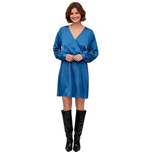Vila dam Viellette Wrap L/S dress/Su-Noos klänning, Federal blå, 38 Vila dam Viellette Wrap L/S dress/Su-Noos klänning, Federal blå, 38
