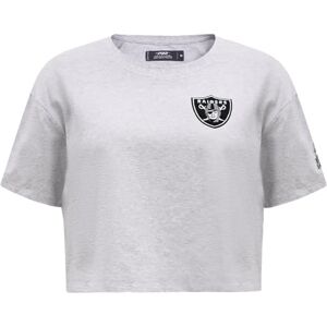 Pro Standard dam NFL Las Vegas Raiders klassisk chenille kortärmad boxy t-shirt ljung grå M Pro Standard dam NFL Las Vegas Raiders klassisk chenille kortärmad boxy t-shirt ljung grå M