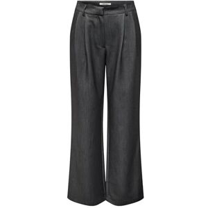 ONLY Onlhattie Hw Pleat Mel STR Pant Tlr, Mörkgrå melange, 42W x 32L ONLY Onlhattie Hw Pleat Mel STR Pant Tlr, Mörkgrå melange, 42W x 32L