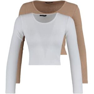 Trendyol Dam anpassad bas båthals stickad blus, Kamel-ecru, S Trendyol Dam anpassad bas båthals stickad blus, Kamel-ecru, S