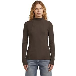 G-STAR A Line Slim Rib Mock T LS Wmn T-shirt, Beige (Ganache D26905-e136-g652), XXL dam, Beige (Ganache D26905-e136-g652), XXL G-STAR A Line Slim Rib Mock T LS Wmn T-shirt, Beige (Ganache D26905-e136-g652), XXL dam, Beige (Ganache D26905-e136-g652), XXL