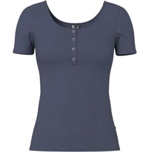 PIECES dam pckitte Ss Top Noos Bc t-shirt, Amber blå, S PIECES dam pckitte Ss Top Noos Bc t-shirt, Amber blå, S