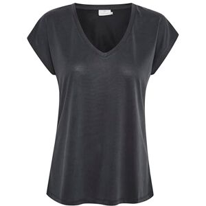 KAFFE kalise ss tshirt, Tvättad svart, S KAFFE kalise ss tshirt, Tvättad svart, S
