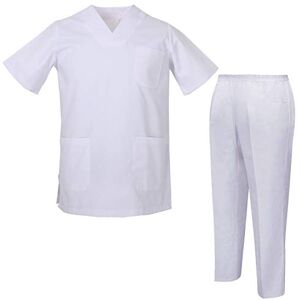 MISEMIYA Unisex jacka och byxor sanitära uniformer sanitär 8178, Vit, L MISEMIYA Unisex jacka och byxor sanitära uniformer sanitär 8178, Vit, L