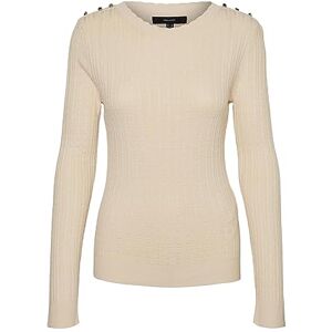 VERO MODA VMGLORY LS O-hals GA boo tröja, björk/detalj:W. Guldknappar, M, Birch/Detail:w. Gold Buttons, M VERO MODA VMGLORY LS O-hals GA boo tröja, björk/detalj:W. Guldknappar, M, Birch/Detail:w. Gold Buttons, M