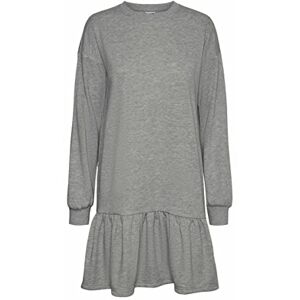 NOISY MAY Damklänning Nmnero L/S sweat dress, Ljusgrå melange, S NOISY MAY Damklänning Nmnero L/S sweat dress, Ljusgrå melange, S