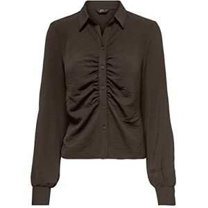 ONLY Dam Onlmette Ls Wrinkle Short Top Noos WVN blus, Het fudge, M ONLY Dam Onlmette Ls Wrinkle Short Top Noos WVN blus, Het fudge, M