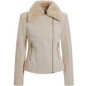 GUESS Damjacka, Olivia jacka, konstläderjacka, Mjölk, L GUESS Damjacka, Olivia jacka, konstläderjacka, Mjölk, L