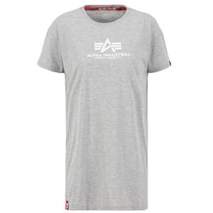 Alpha Industries Basic T Long T-shirt för damer Greyheather/White Alpha Industries Basic T Long T-shirt för damer Greyheather/White