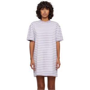 Urban Classics Ladies Oversized randig teklänning kvinnor kort klänning svart/vita basics, Vit/Dustylilac, M Urban Classics Ladies Oversized randig teklänning kvinnor kort klänning svart/vita basics, Vit/Dustylilac, M