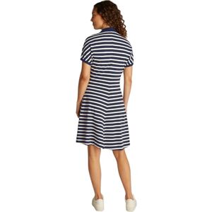 Tommy Hilfiger Dam LYOCELL OPEN-NK F&F POLO KLÄNNING WW0WW44513, blå, L, Blå (mörk natt marinblå/Calico Stp), L Tommy Hilfiger Dam LYOCELL OPEN-NK F&F POLO KLÄNNING WW0WW44513, blå, L, Blå (mörk natt marinblå/Calico Stp), L