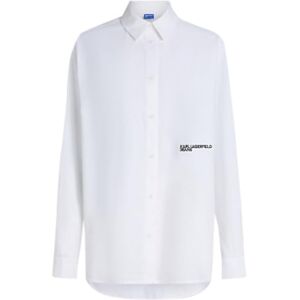 KARL LAGERFELD JEANS , Dam, Oxford Blus, Relaxed Fit, Vit, M KARL LAGERFELD JEANS , Dam, Oxford Blus, Relaxed Fit, Vit, M