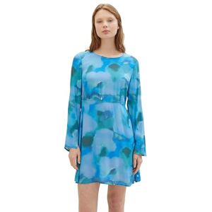 TOM TAILOR Denim damklänning, 34598 – Blue Mint Watercolor Print, XXL TOM TAILOR Denim damklänning, 34598 – Blue Mint Watercolor Print, XXL