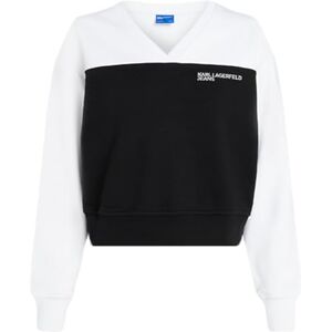 KARL LAGERFELD JEANS , Dam, Blockad VHals Svetta , Vanlig Fit, Flerfärg, XS KARL LAGERFELD JEANS , Dam, Blockad VHals Svetta , Vanlig Fit, Flerfärg, XS