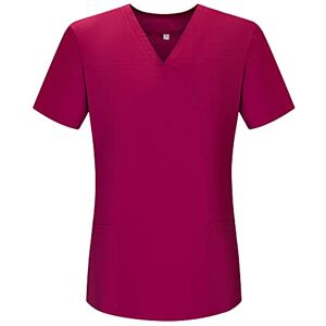 MISEMIYA Casaca kvinnors sanitära uniform 707, Fuchsia 21, XL MISEMIYA Casaca kvinnors sanitära uniform 707, Fuchsia 21, XL