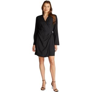 Tommy Hilfiger Dam Fluid VIS LS WRAP kort klänning WW0WW45006 wrap klänning, svart, 44, svart (svart), 70 SE Tommy Hilfiger Dam Fluid VIS LS WRAP kort klänning WW0WW45006 wrap klänning, svart, 44, svart (svart), 70 SE