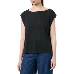 Vila VIFIARA Boat Neck S/S knut topp, Svart skönhet, M Vila VIFIARA Boat Neck S/S knut topp, Svart skönhet, M