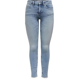 ONLY Onlblush Mid Skin ANK Rw DNM Cro349 Noos, Ljus medium blå denim, S / 32L ONLY Onlblush Mid Skin ANK Rw DNM Cro349 Noos, Ljus medium blå denim, S / 32L