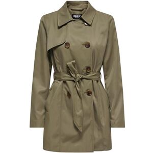 ONLY Onlvalerie Life OTW Noos dubbelknäppt trenchcoat, Sten grå, S ONLY Onlvalerie Life OTW Noos dubbelknäppt trenchcoat, Sten grå, S